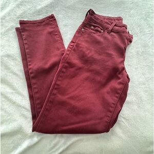 NYDJ women’s, burgundy, legging jeans, size 2